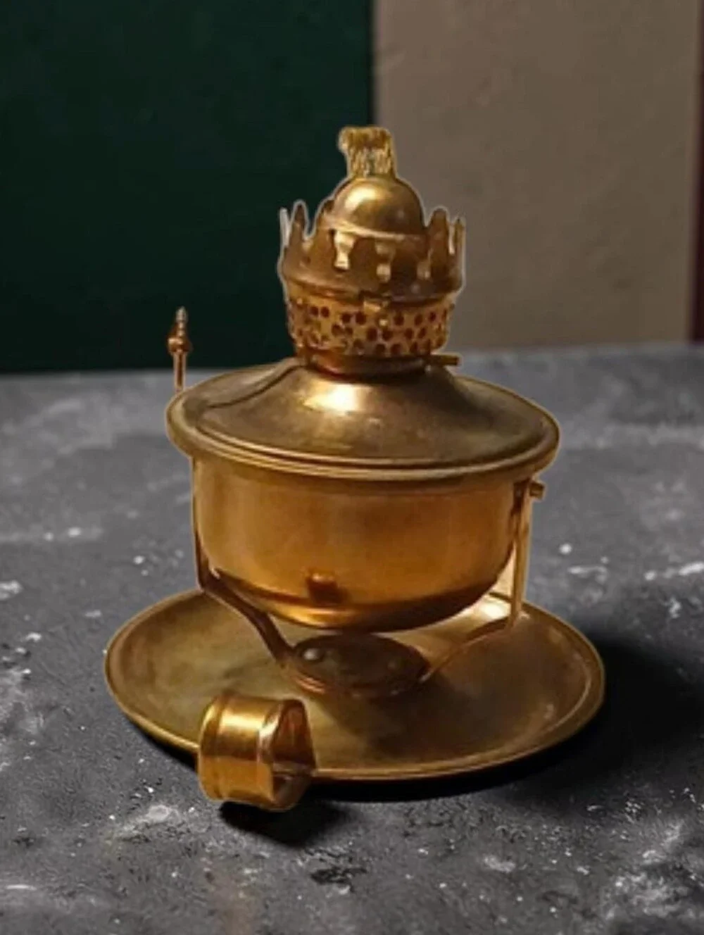 Vintage Miniature Swivel Oil Lamp